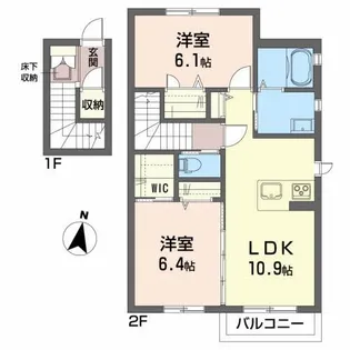 シャーメゾン リツオウ III【2階】の間取り