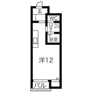 アメリカンアパートメントハウスB棟【1階】の間取り
