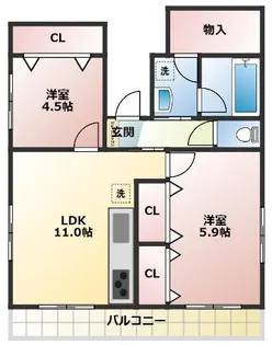 TWing517【3階】の間取り