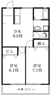 七福マンション【2階】の間取り
