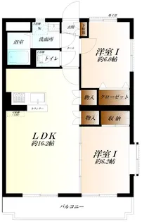 バルパレーニューハシモト WiFi対応【3階】の間取り