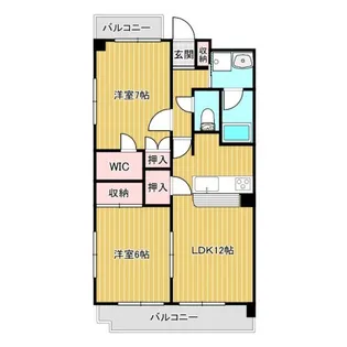 ヴィーヴル橋本【2階】の間取り