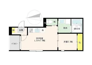 パサージュ・ソラ小岩【2階】の間取り