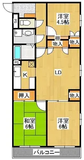 b’CASA三郷中央re-born【3階】の間取り