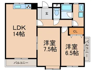 ブルームヒルズ【4階】の間取り