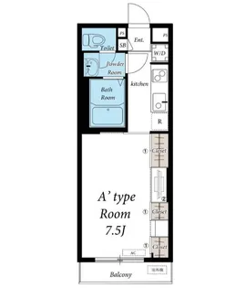 リブリ 上福岡【1階】の間取り