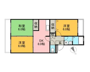 ジンパークハイムII【3階】の間取り