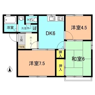 シャトル湘南A【1階】の間取り