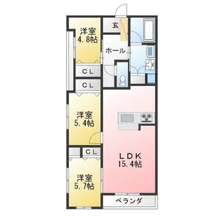 グランスタジオ安西【5階】の間取り