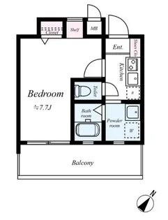 レジデンシャルヒルズ呉服【7階】の間取り