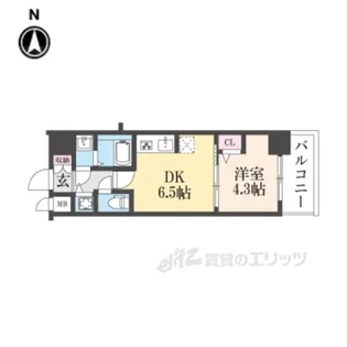 CRESTTAPP京都太秦天神川DEX1【5階】の間取り