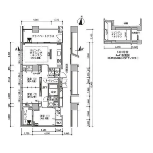 東雲キャナルコートCODAN19号棟【14階】の間取り