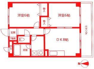 インペリアル松岡【3階】の間取り