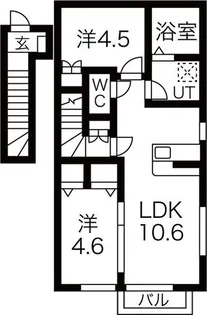 BE FINE北上【2階】の間取り