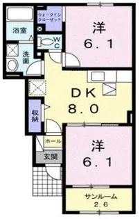 ラ グリシーヌ【1階】の間取り