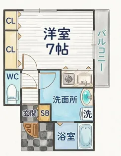 C-WING【7階】の間取り