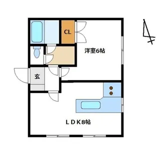 プランドル深谷【1階】の間取り