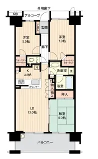 ステラガーデン幕張【7階】の間取り