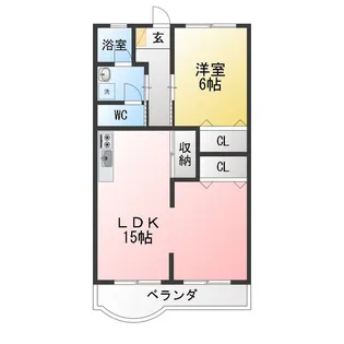 コーポラス鶉【4階】の間取り