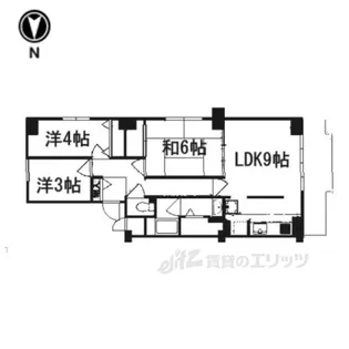 西大寺サンハイツ1号棟【3階】の間取り