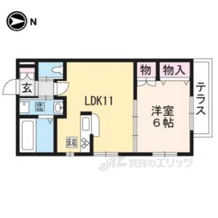 ラシーヌ藤森【1階】の間取り