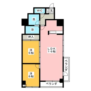 レジデンシア東別院【10階】の間取り