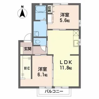 リヴェールミノワ C【1階】の間取り