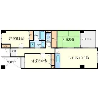 ティアラ豊中【2階】の間取り
