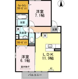 グレイス賀来 B棟【2階】の間取り