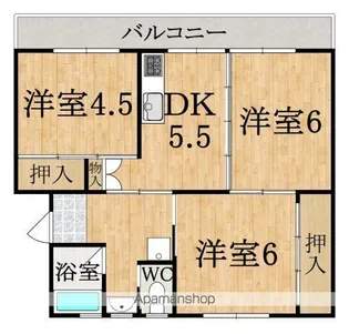 ビレッジハウス大淀3号棟【5階】の間取り