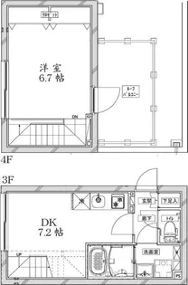 Coeur Blanc大井町Annex【4階】の間取り