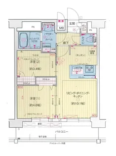 プレリス浅間町フォルテラ【15階】の間取り