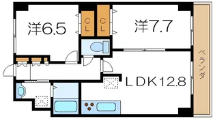 グロリア参番館【2階】の間取り