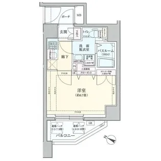 ロアール目黒不動前【4階】の間取り