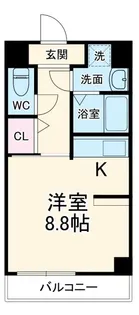 DOクレスト新大阪【8階】の間取り