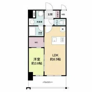 ORSUS大阪福島【9階】の間取り
