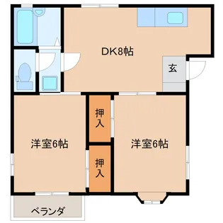 パークサイドナミキ【2階】の間取り