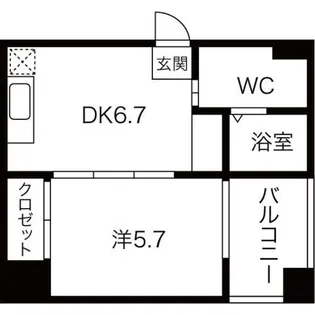ZERO千代崎【8階】の間取り