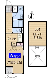 ベラカーサ綾瀬【5階】の間取り