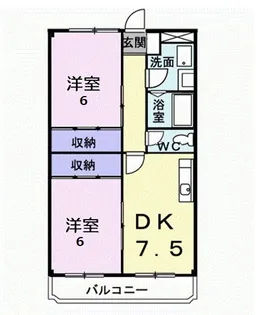 レジデンスマツバラ【2階】の間取り