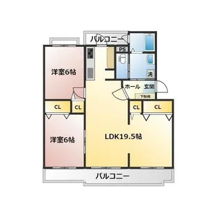 VILLAGE森の里 A号棟【1階】の間取り