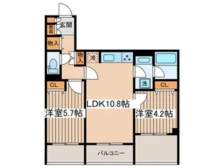 MOCXION INAGI【2階】の間取り
