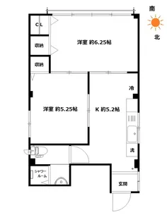 四面ビル【2階】の間取り