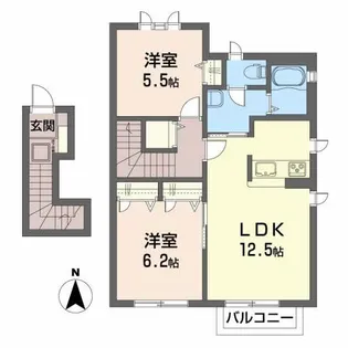 アルルIII【2階】の間取り