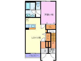 ラヴィアンローズN【1階】の間取り