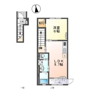 高根沢町新築アパートB棟【2階】の間取り