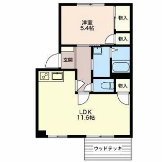 ベル藤和ハイツ B【1階】の間取り