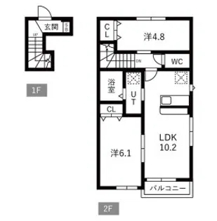 Calda famiglia A【2階】の間取り