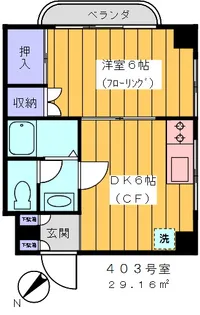 メゾンドシェリオ【4階】の間取り