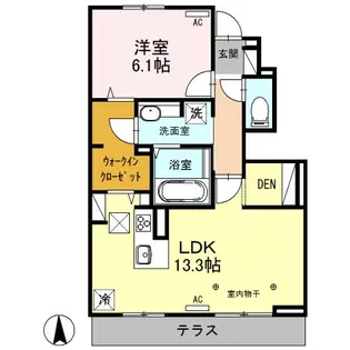 トーラス沃宮【1階】の間取り
